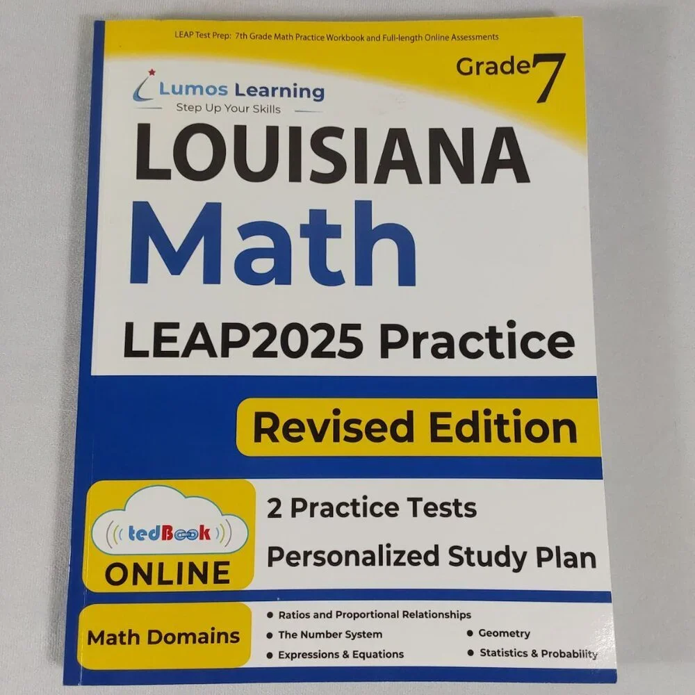 NEW Lumos Learning 2025 Louisiana LEAP Test 7th Grade Practice Books
